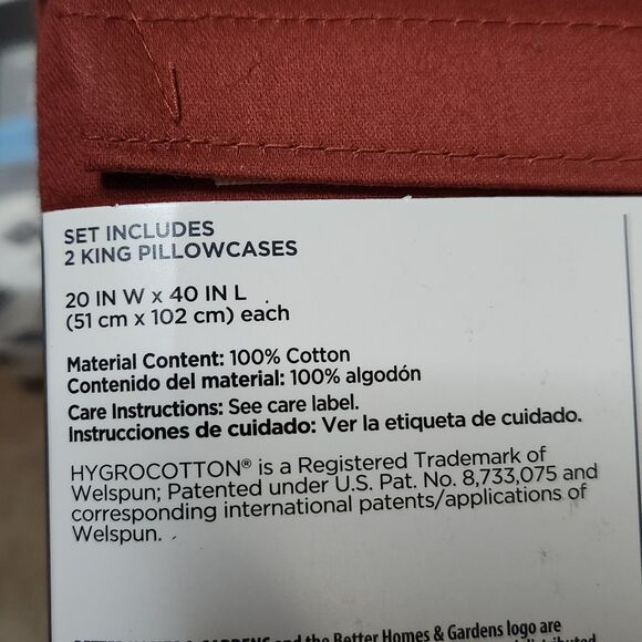 Better Homes & Gardens King Pillowcases – 8 Ct, 400 TC, Temp Regulating - Picture 4 of 7